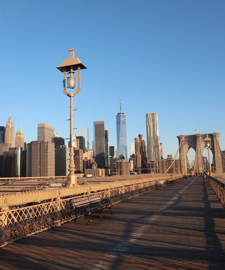 Brooklyn Bridge Zonsopkomst New York